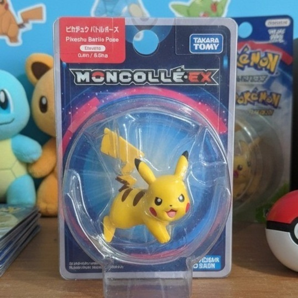 Takara Tomy Moncolle-EX Pikachu Battle Pose Pokemon Figure Asia Edition NEW